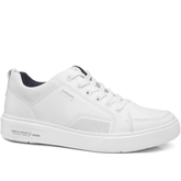 ZAPATILLAS CASUALES PEGADA DE CUERO BLANCAS (HOMBRE) | 111901-01
