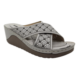 SANDALIAS DE FIESTA BONNY FRANCO PLATA (MUJER) | 301-0918