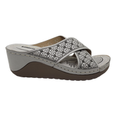 SANDALIAS DE FIESTA BONNY FRANCO PLATA (MUJER) | 301-0918