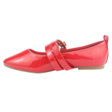 BALLERINAS CHALADA ROJO CHAROL  MUJER 5-MIU-3