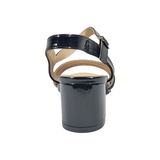 SANDALIAS DE FIESTA BONNY FRANCO NEGRO CHAROL MUJER 406-0018