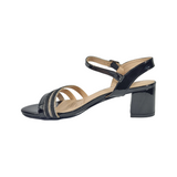 SANDALIAS DE FIESTA BONNY FRANCO NEGRO CHAROL MUJER 406-0018