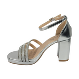 SANDALIAS DE FIESTA BONNY FRANCO PLATA MUJER 406-0069