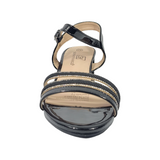 SANDALIAS DE FIESTA BONNY FRANCO NEGRO CHAROL MUJER 406-0018