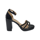 SANDALIAS DE FIESTA BONNY FRANCO NEGRO CHAROL MUJER 406-0069