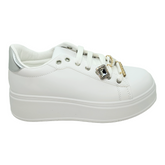 ZAPATILLAS URBANAS WEIDE BLANCO/PLATEADO MUJER | ZW03