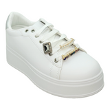 ZAPATILLAS URBANAS WEIDE BLANCO/PLATEADO MUJER | ZW03