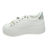 ZAPATILLAS URBANAS WEIDE BLANCO/PLATEADO MUJER | ZW03