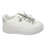 ZAPATILLAS URBANAS WEIDE BLANCO/PLATEADO MUJER | ZW33