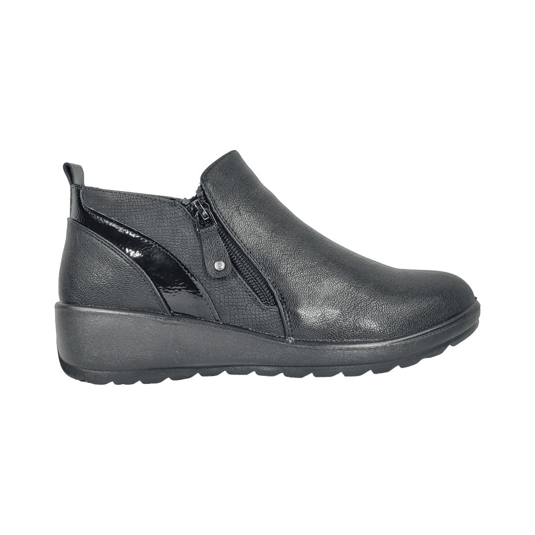 BOTINES BY PASS NEGRO CASUAL MUJER I26 - ZW01 - 1 BY PASS 35 - CalzadosPaola