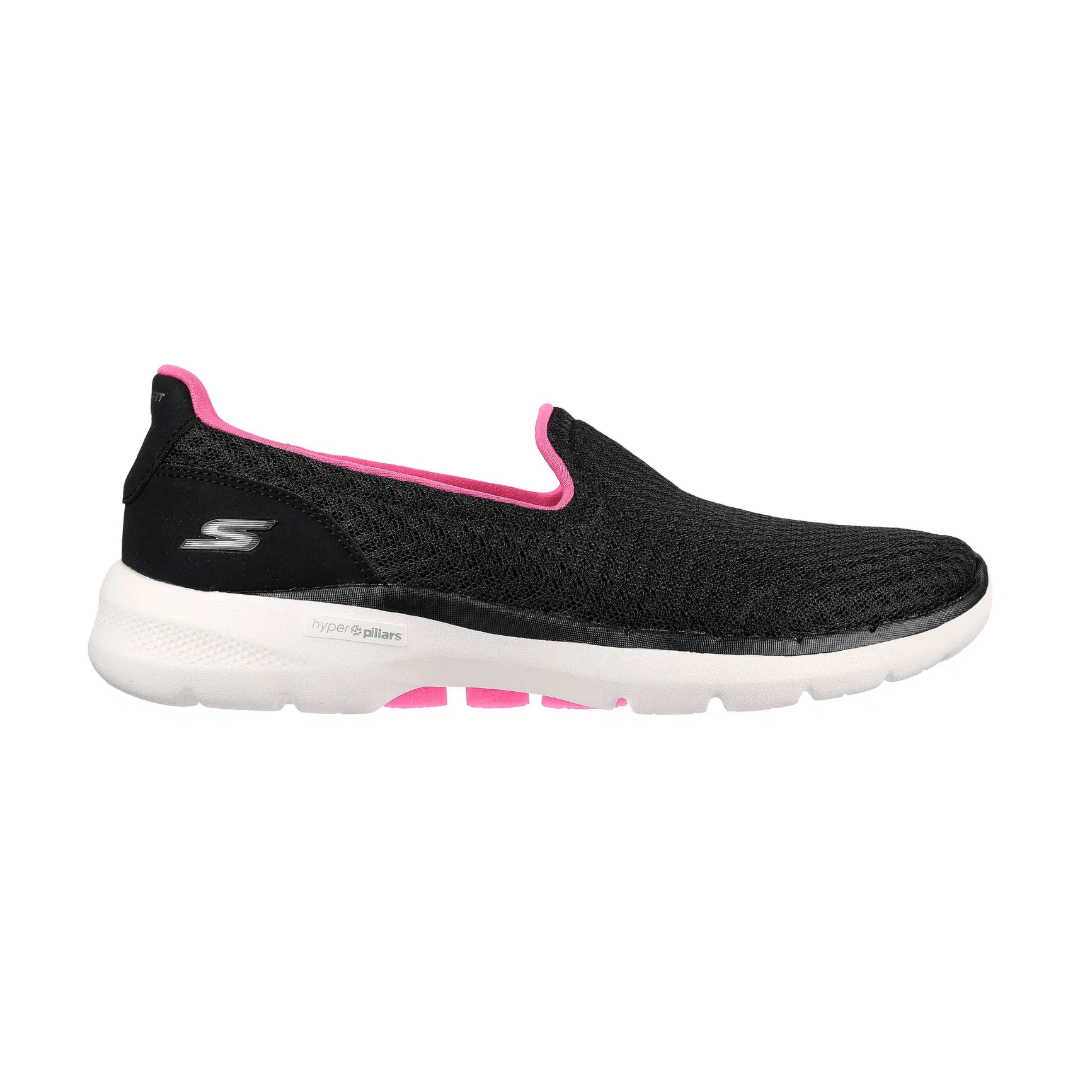 ZAPATILLAS URBANAS SKECHERS GO WALK 6 BIG SPLASH MUJER | 124508 - BKHP SKECHERS 35 - CalzadosPaola