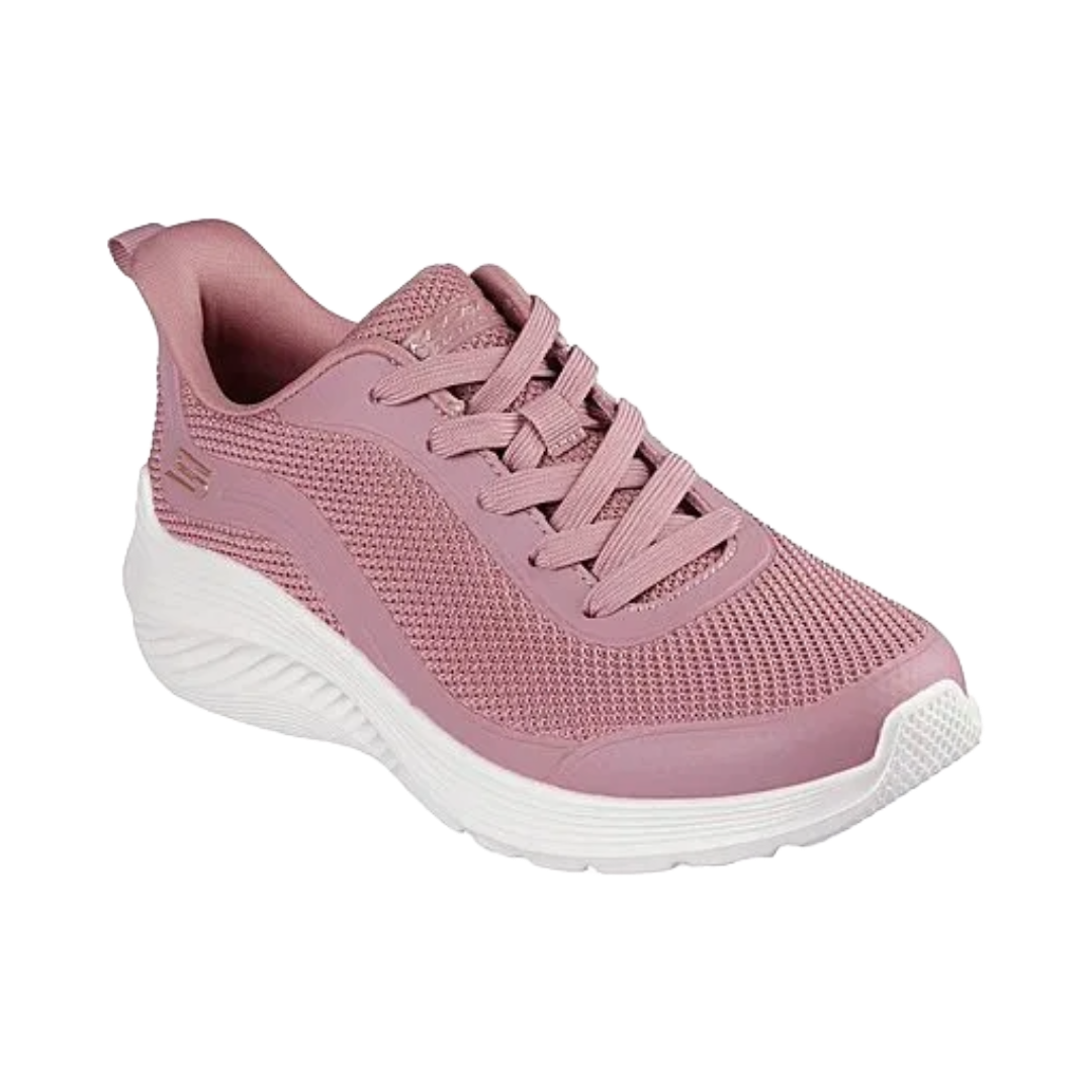 ZAPATILLAS SKECHERS BOBS SQUAD WAVES ROSADAS (MUJER) | 117483-ROS