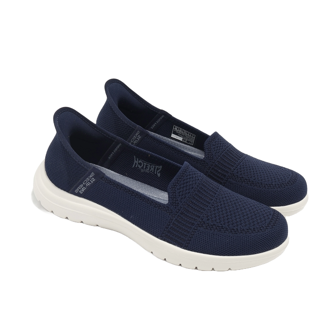 ZAPATILLAS SKECHERS SLIP- INS ON THE GO FLEX CAMELLIA AZUL MARINO (MUJER) | 138181-NVY