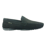 MOCASINES PEGADA CUERO NOBUCK NEGRO (HOMBRE) | 140741-08