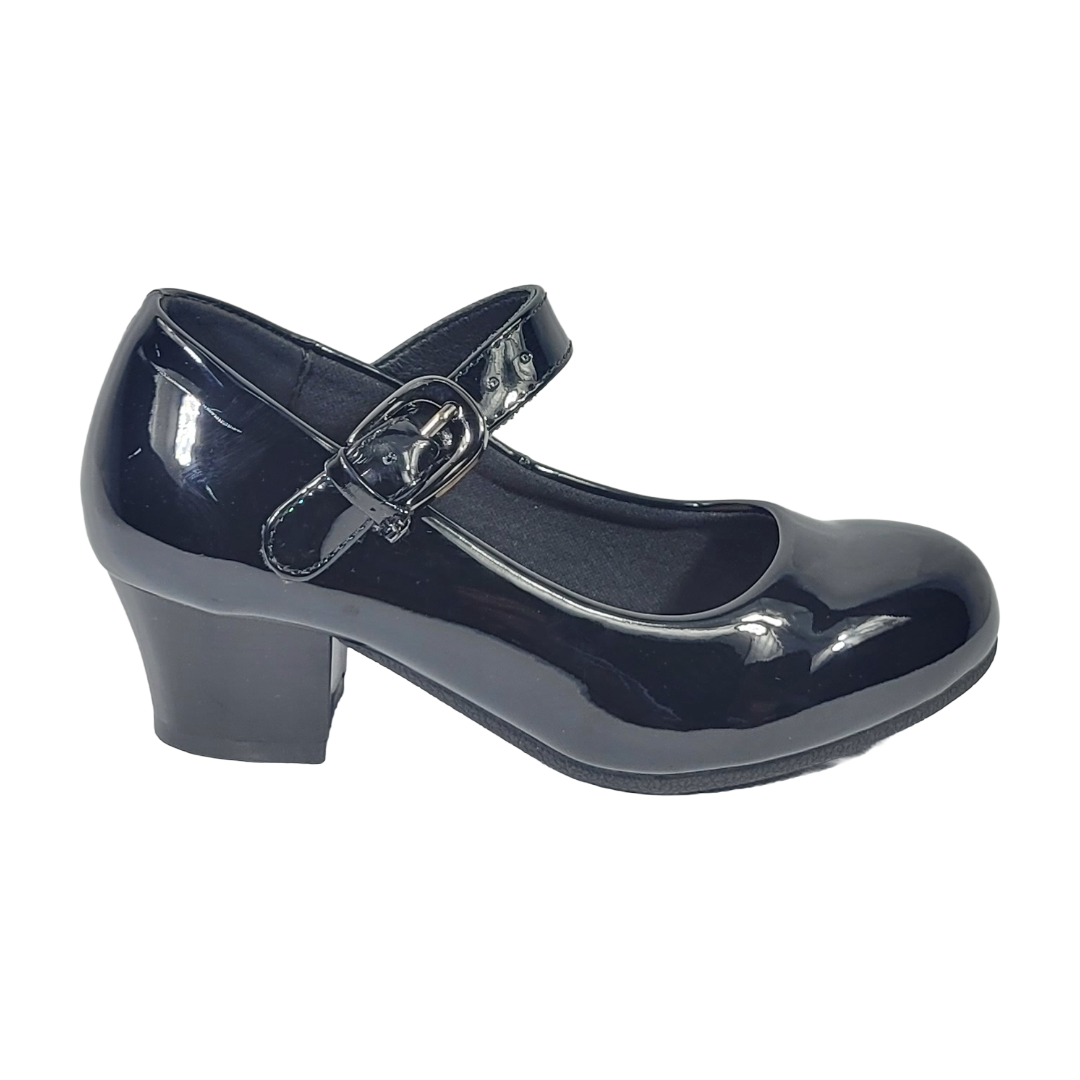 ZAPATOS DE CUECA ALQUIMIA NEGRO CHAROL INFANTIL 2334-20