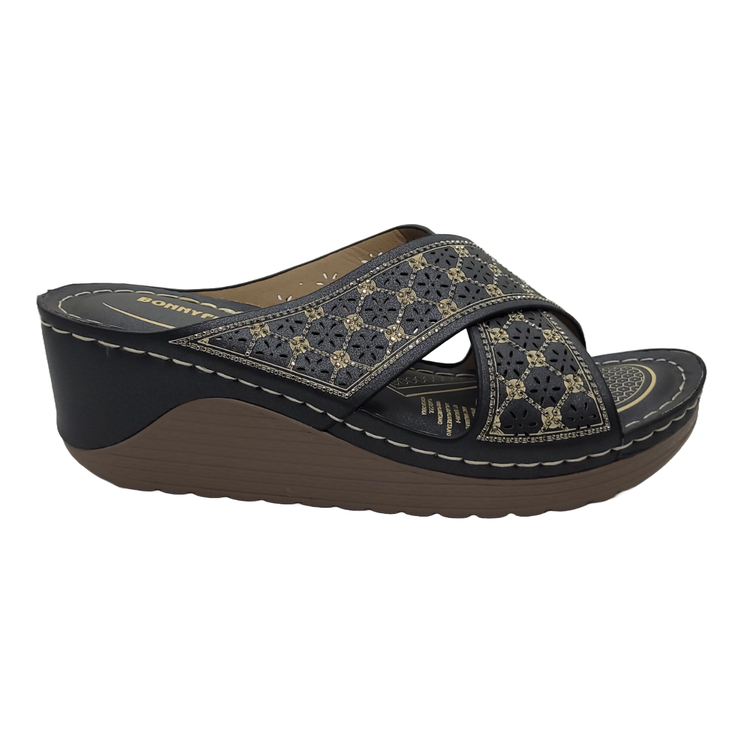 SANDALIAS DE FIESTA BONNY FRANCO NEGRAS (MUJER) | 301-0918