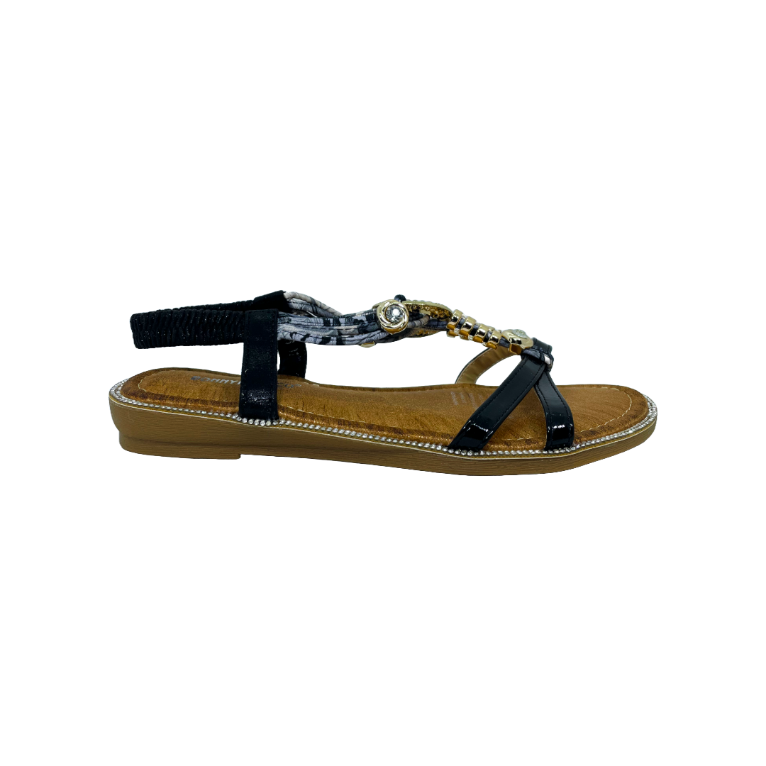 SANDALIAS DE FIESTA BONNY FRANCO BLACK | 301-8016