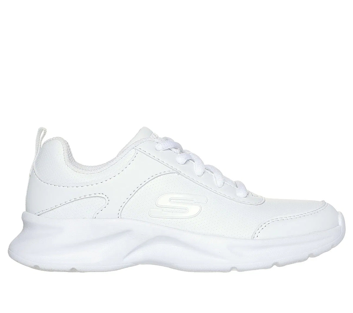 ZAPATILLAS ESCOLARES BLANCAS JUVENIL SKECHERS DYNAMATIC | 302630L-WHT