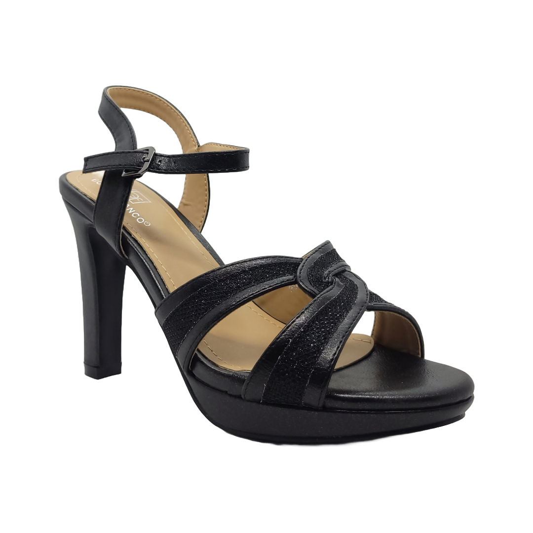 SANDALIAS DE FIESTA BONNY FRANCO NEGRAS | 384-0034