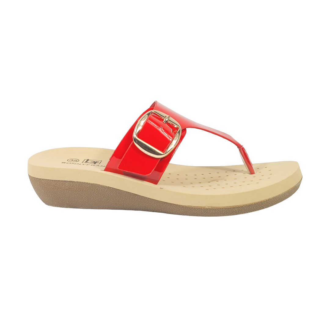 SANDALIAS BONNY FRANCO ROJO MUJER 384-0078