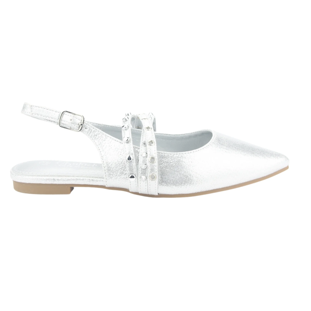 BALLERINAS CHALADA MUJER PLATEADO 5-MARIS-6