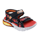 SANDALIAS SKECHERS MEGA SPLASH INFANTIL 402161L-BKRD