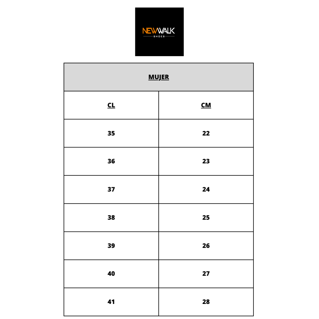 GUIA DE TALLAS NEW-WALK-MUJER