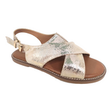 SANDALIAS NEW WALK DORADO MUJER 6Z7035-21-W0