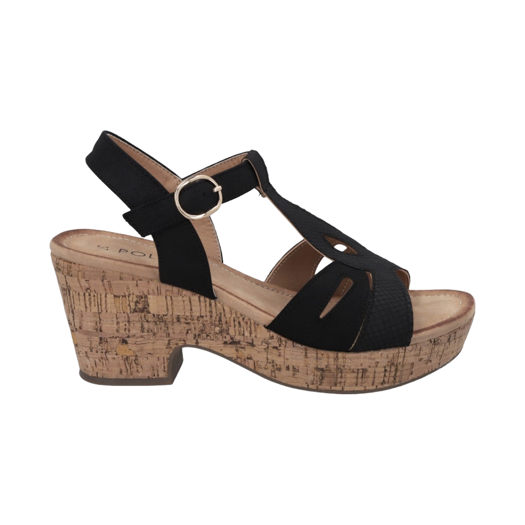 SANDALIAS DE FIESTA POLICE NEGRO MUJER PO-POS25B018