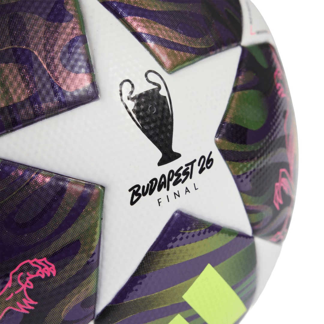 BALÓN DE FUTBOL ADIDAS UEFA CHAMPIONS BUDAPEST 2026 FINAL JX9101 ADIDAS 5,0 - CalzadosPaola