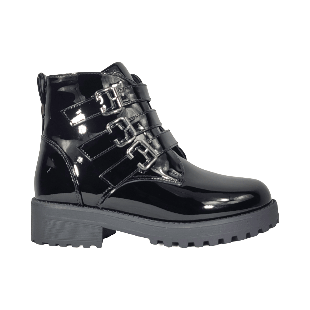 BOTINES BAMBOO NEGRO CHAROL INFANTIL 1816 - 02 BAMBOO 30 - CalzadosPaola