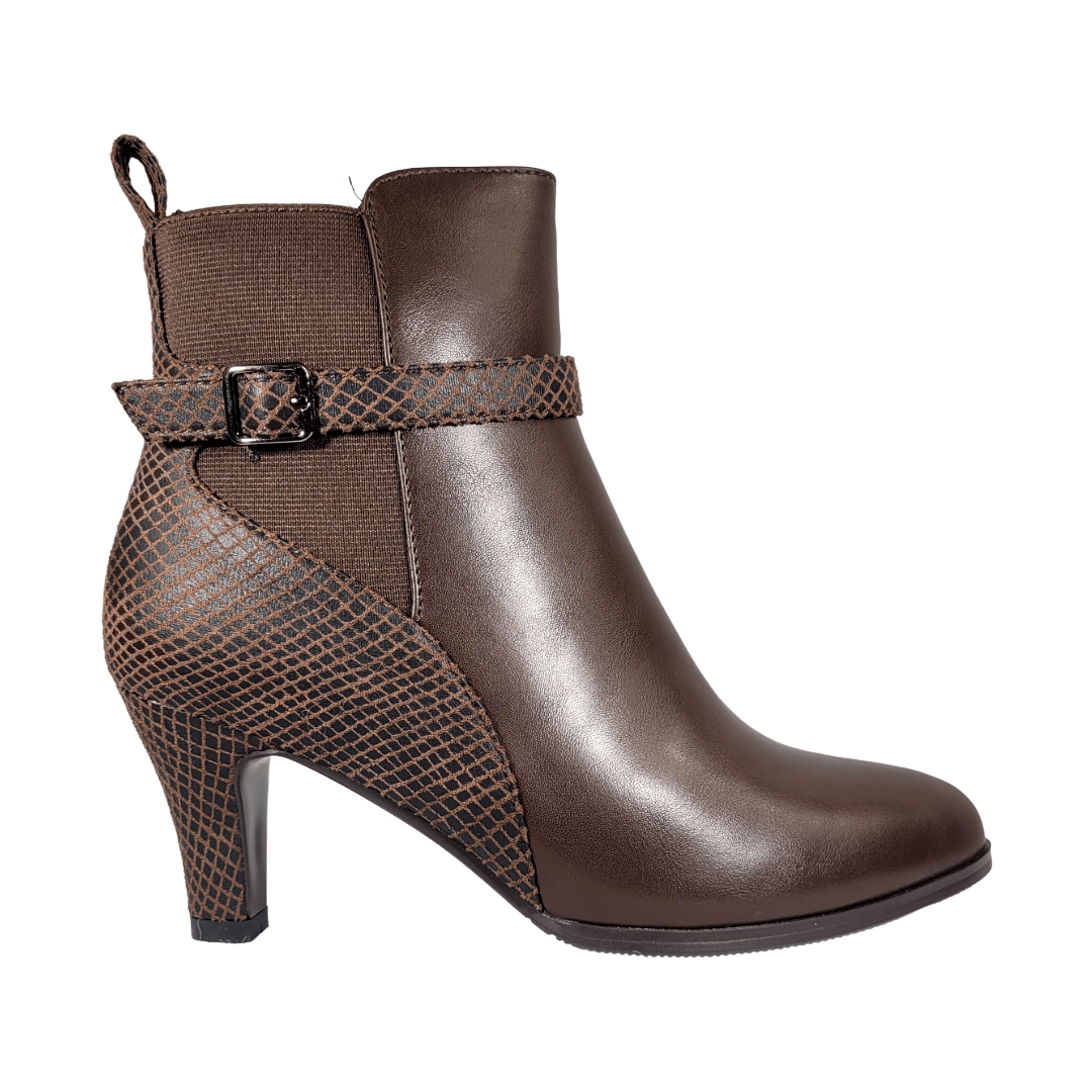 BOTINES BONNY FRANCO SNAKE COFFE MUJER | 275 - 3368 BONNY FRANCO 35 - CalzadosPaola