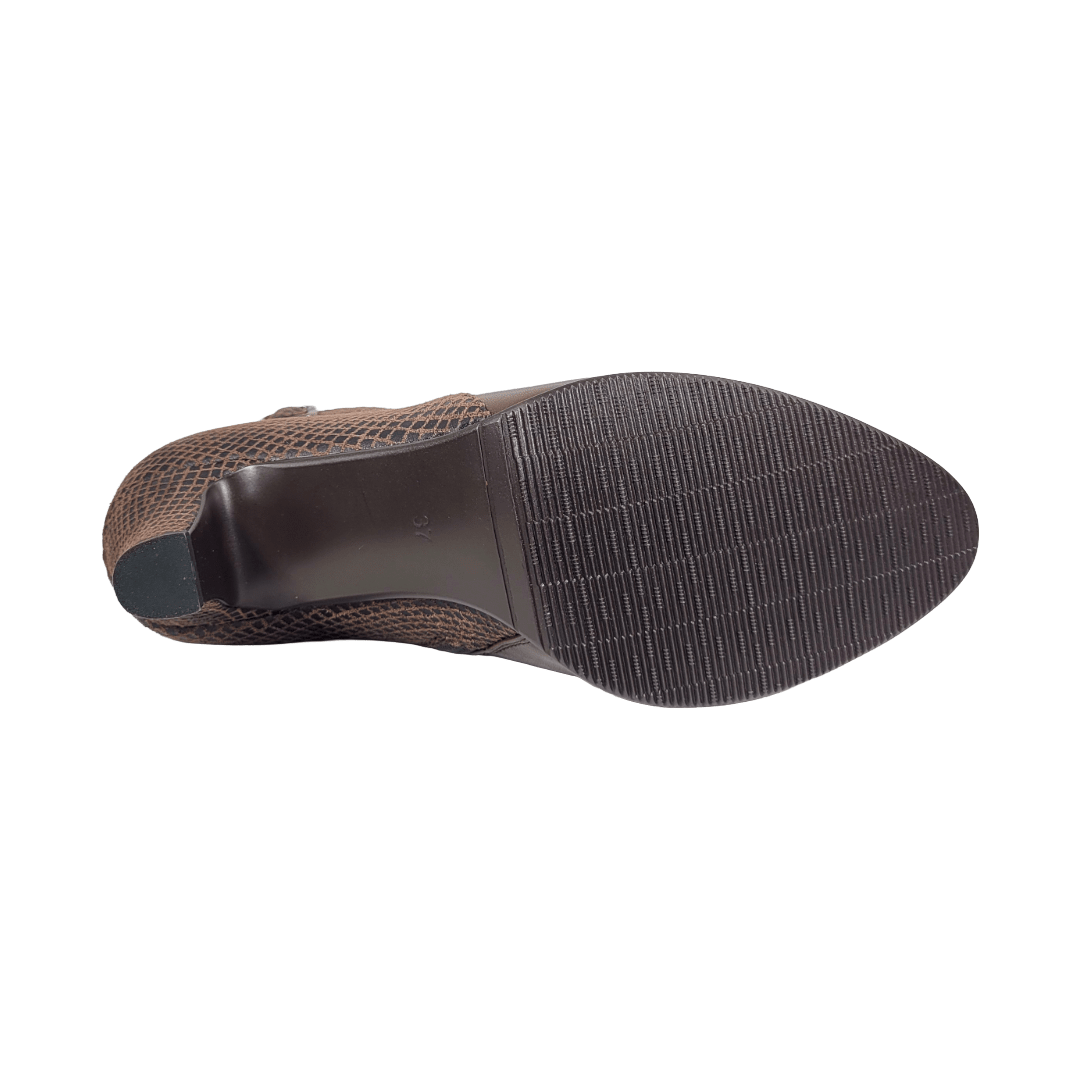 BOTINES BONNY FRANCO SNAKE COFFE MUJER | 275 - 3368 BONNY FRANCO 35 - CalzadosPaola