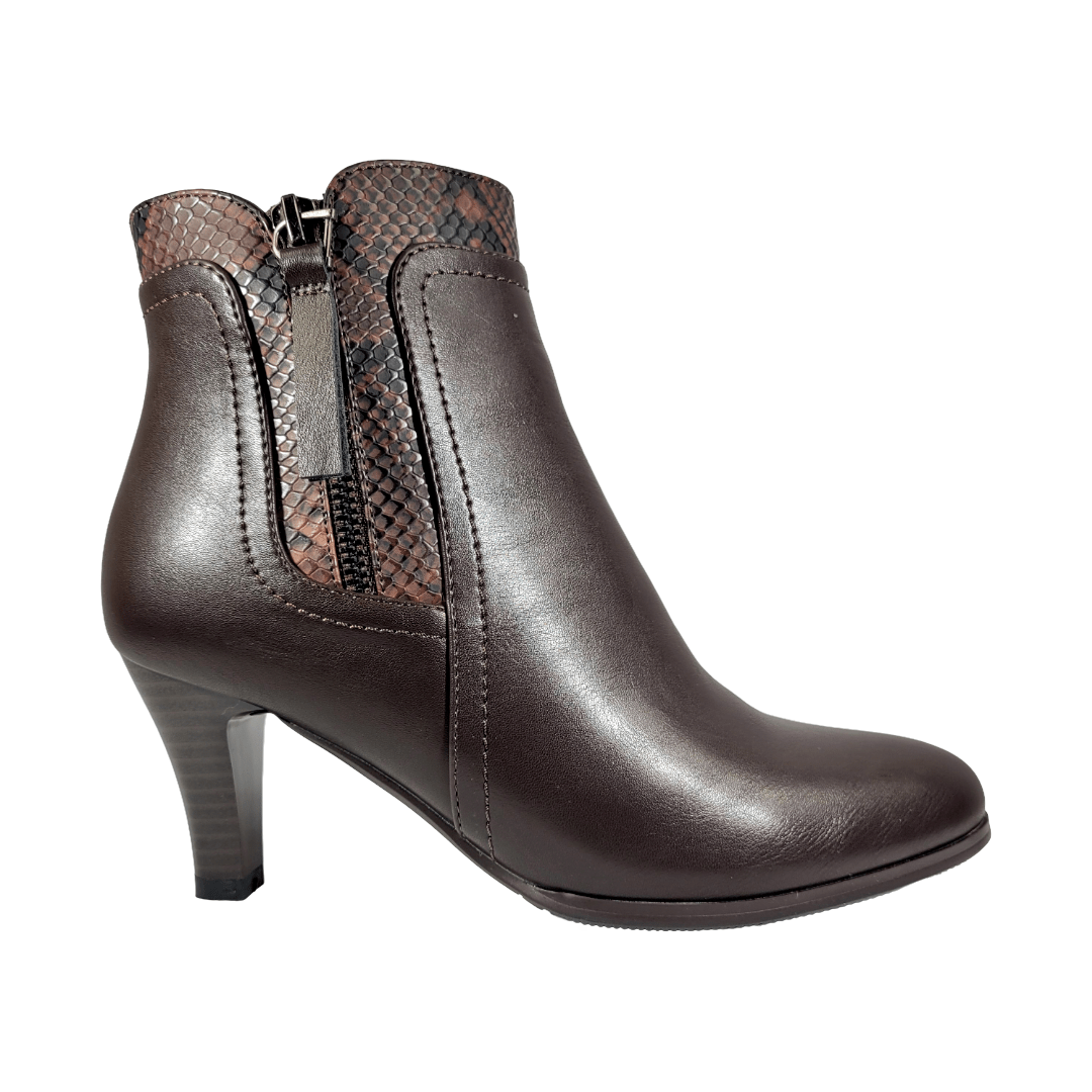 BOTINES BONNY FRANCO SNAKE COFFE MUJER | 275 - 5596 BONNY FRANCO 35 - CalzadosPaola