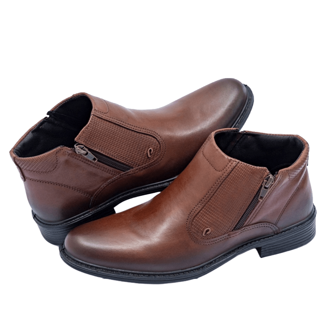 BOTINES PEGADA DE CUERO CAFÉ | 125354 - 02 PEGADA 44 - CalzadosPaola