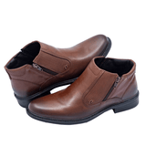 BOTINES PEGADA DE CUERO CAFÉ | 125354 - 02 PEGADA 44 - CalzadosPaola