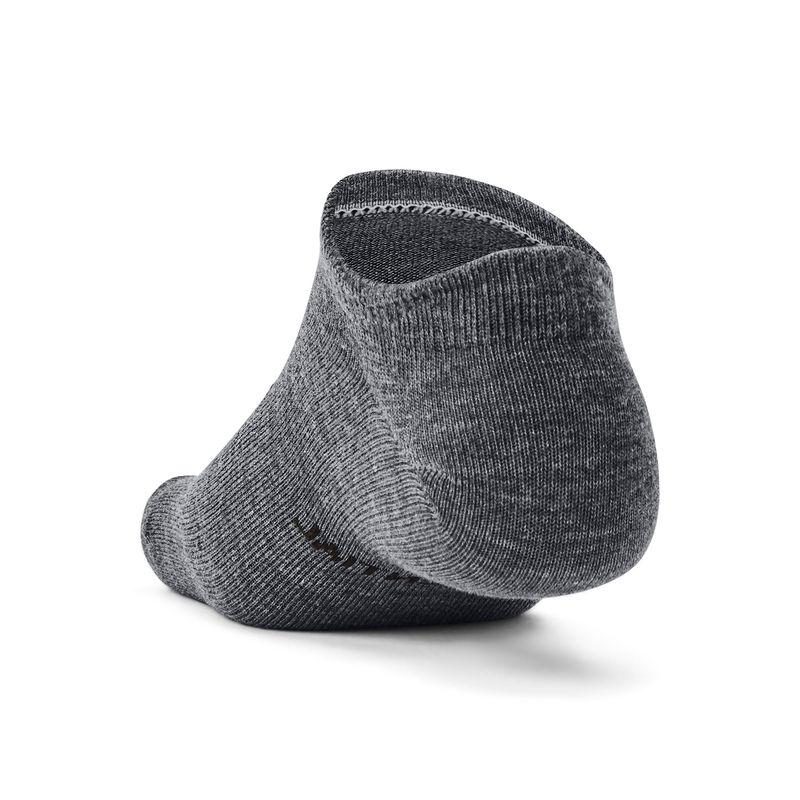 CALCETINES (3 - PACK) UNDER ARMOUR ESSENTIAL NO SHOW GRISES | 1361459 - 012 UNDER ARMOUR L - CalzadosPaola