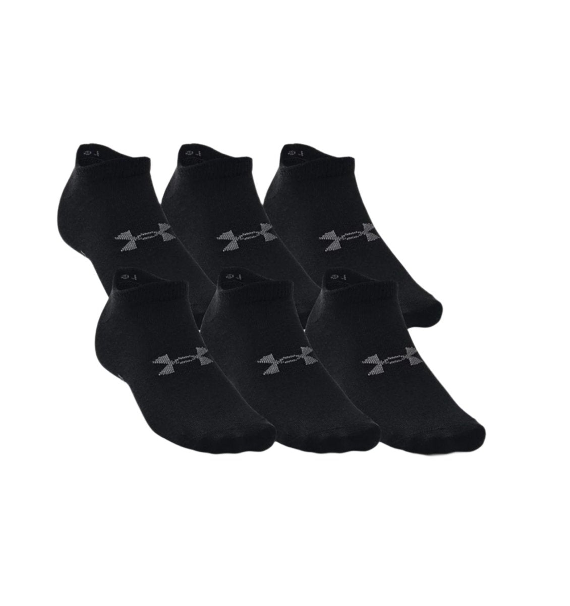 CALETINES (PACK DE 6) UNDER ARMOUR ESSENTIAL NO SHOW NEGROS (UNISEX) | 1370542 - 001 UNDER ARMOUR L - CalzadosPaola