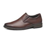 ZAPATOS DE VESTIR PEGADA CUERO MARRON | 126308-02