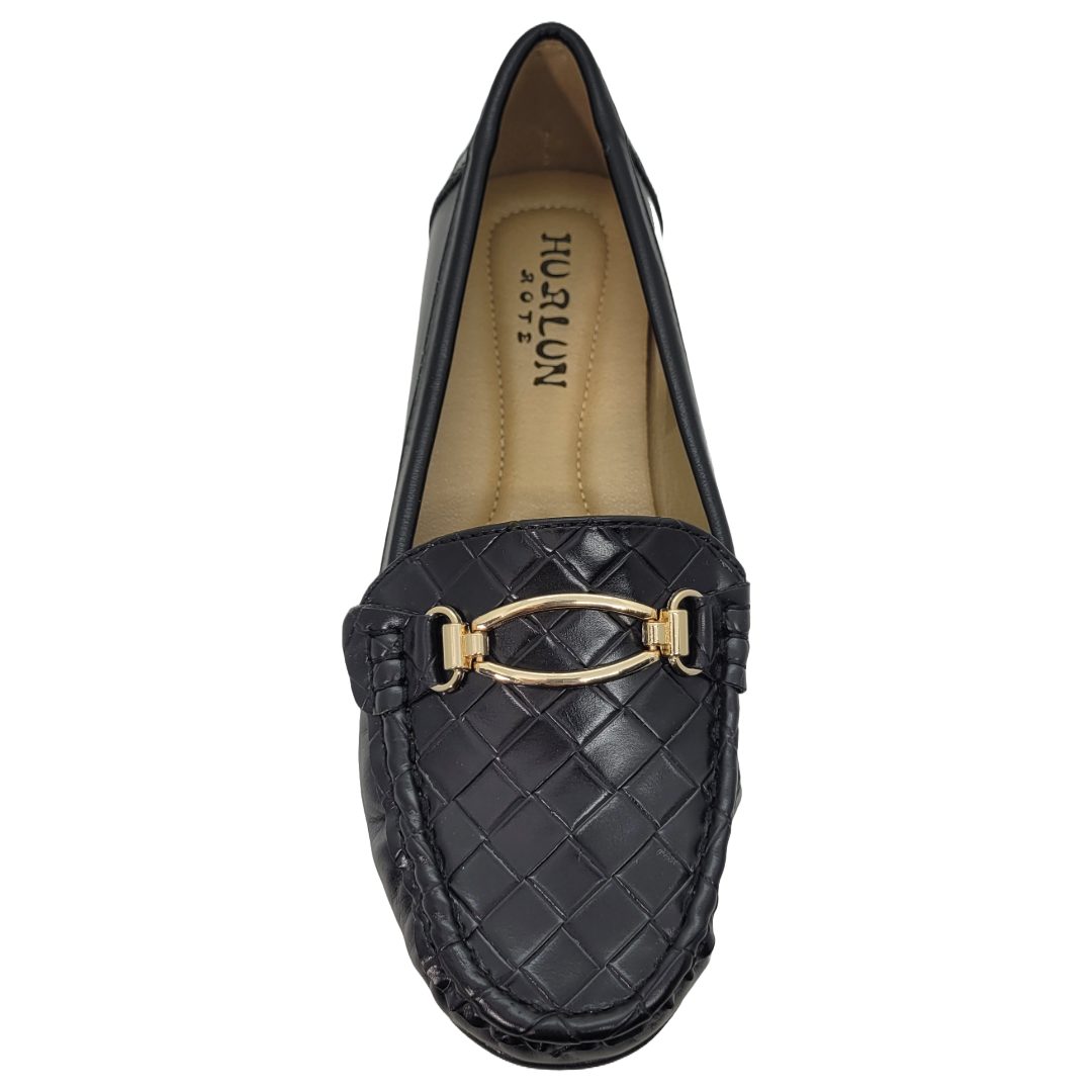 MOCASIN HUALUNAOTE NEGRO/DORADO | H - 106 HUALUNAOTE 35 - CalzadosPaola