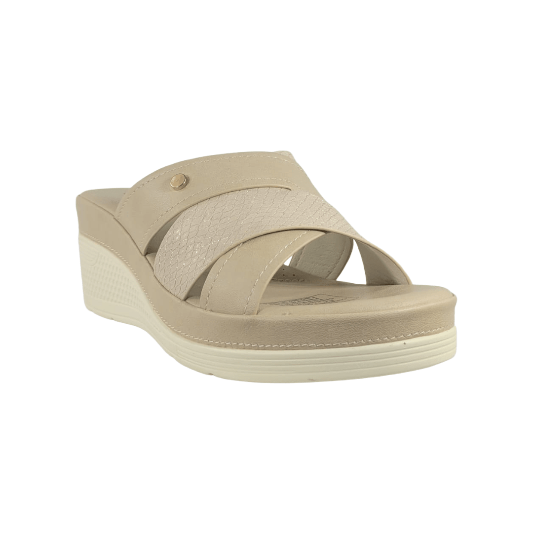 SANDALIAS BY PASS BEIGE MUJER Y4212 - 3A BY PASS 35 - CalzadosPaola