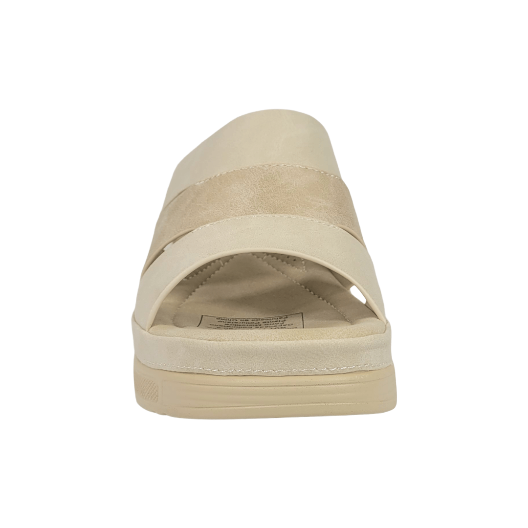 SANDALIAS BY PASS BEIGE MUJER Y9657 - 3A BY PASS 35 - CalzadosPaola