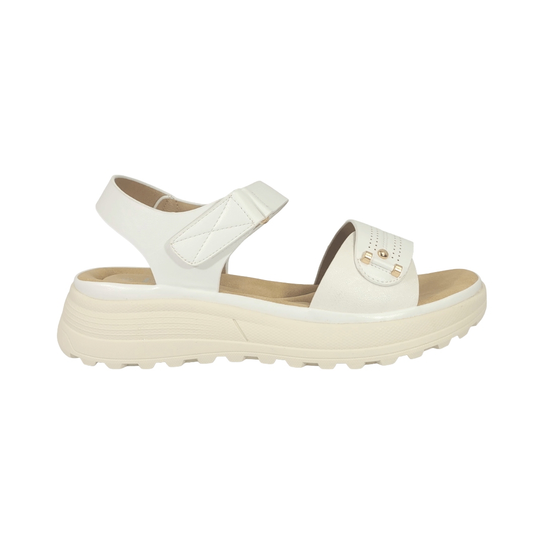 SANDALIAS BY PASS BLANCO MUJER Y3577 - 10A BY PASS 35 - CalzadosPaola
