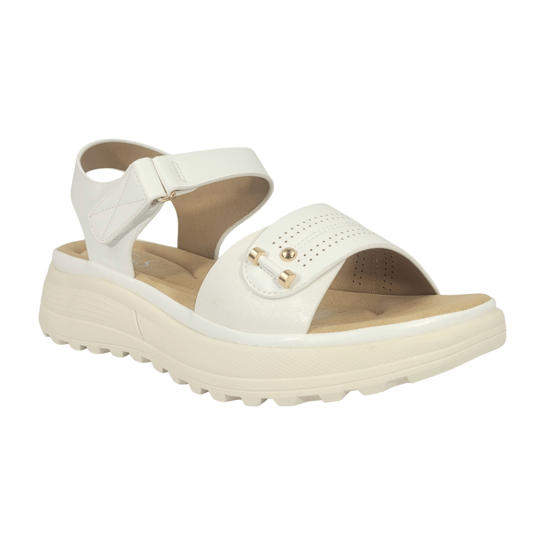 SANDALIAS BY PASS BLANCO MUJER Y3577 - 10A BY PASS 35 - CalzadosPaola
