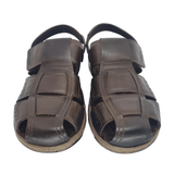 SANDALIAS CERRADAS PEGADA DE CUERO CAFÉ OSCURO (HOMBRE) | 131669 - 03 PEGADA 39 - CalzadosPaola