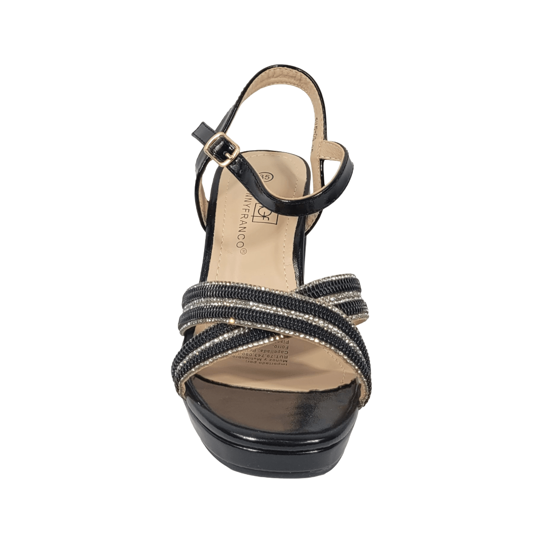 SANDALIAS DE FIESTA BONNY FRANCCO NEGRO CHAROL MUJER 406 - 0009 BONNY FRANCO 37 - CalzadosPaola