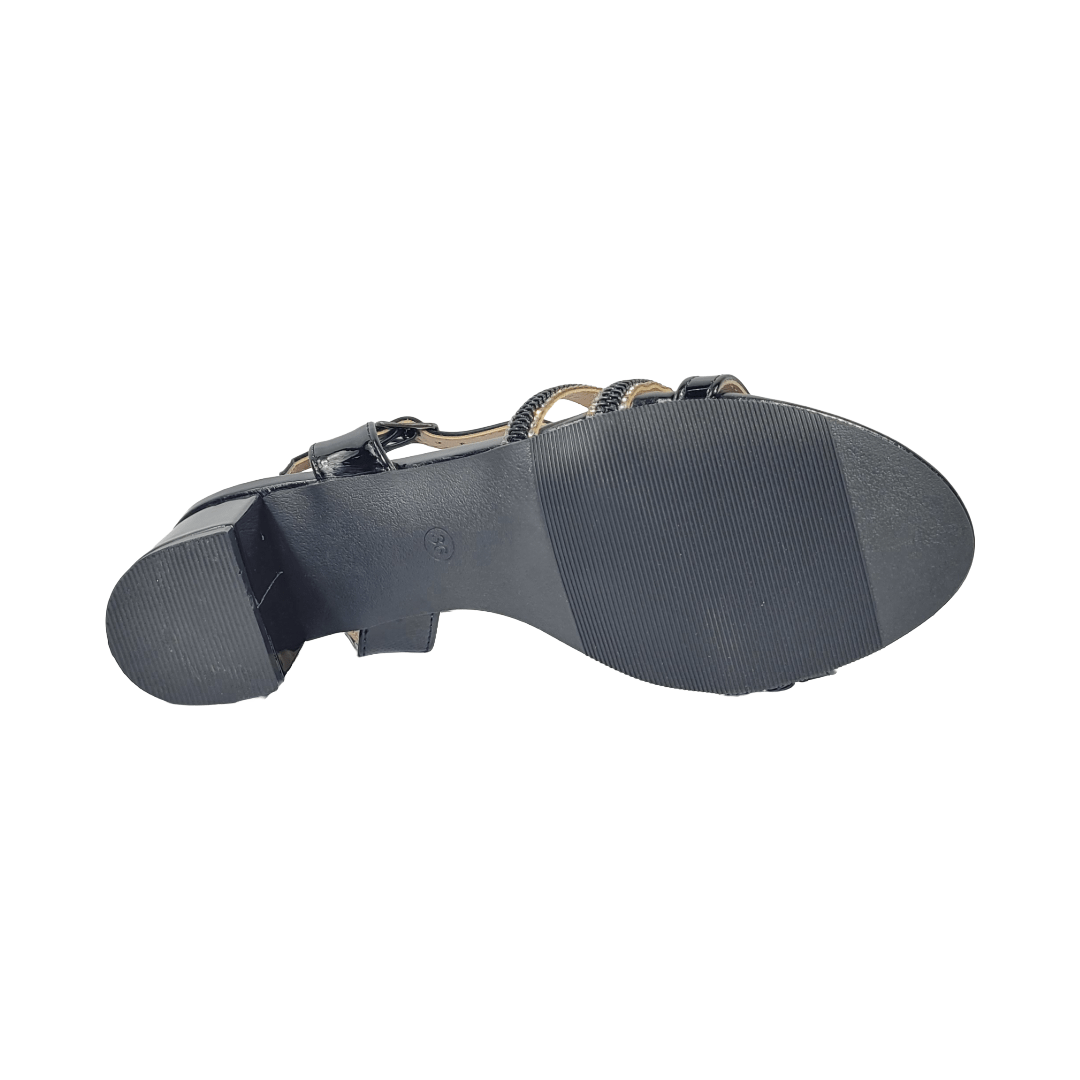 SANDALIAS DE FIESTA BONNY FRANCO NEGRO CHAROL MUJER 406 - 0018 BONNY FRANCO 37 - CalzadosPaola