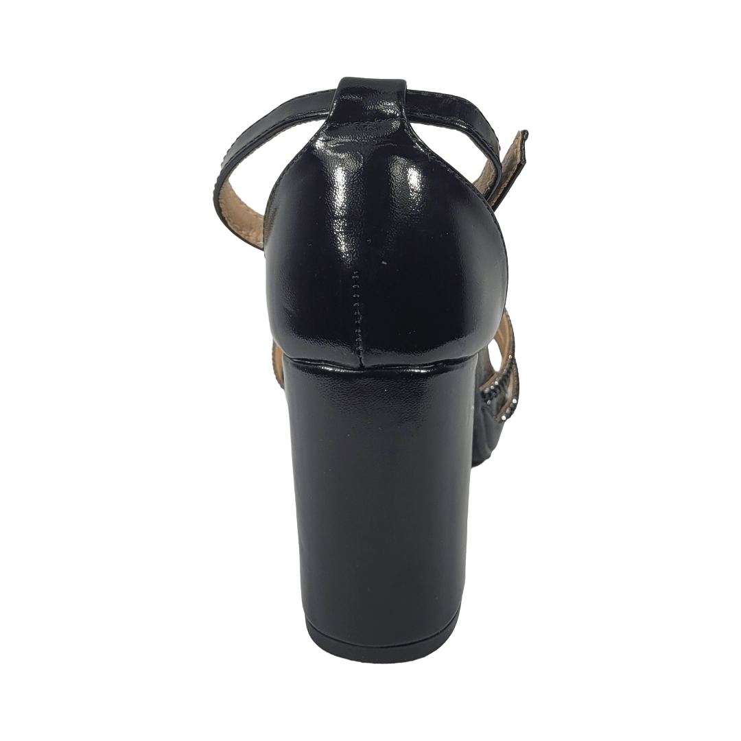 SANDALIAS DE FIESTA BONNY FRANCO NEGRO CHAROL MUJER 406 - 0069 BONNY FRANCO 37 - CalzadosPaola