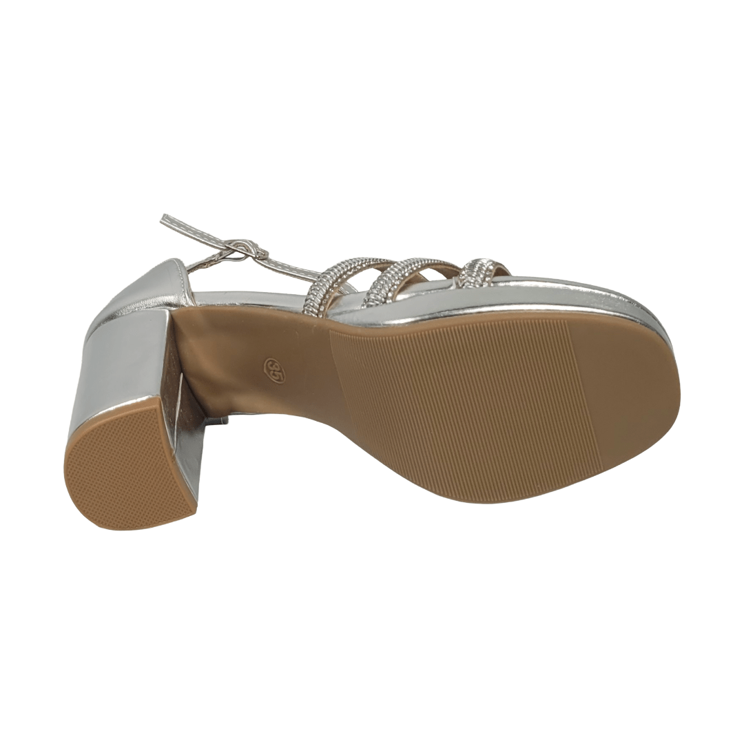 SANDALIAS DE FIESTA BONNY FRANCO PLATA MUJER 406 - 0069 BONNY FRANCO 37 - CalzadosPaola