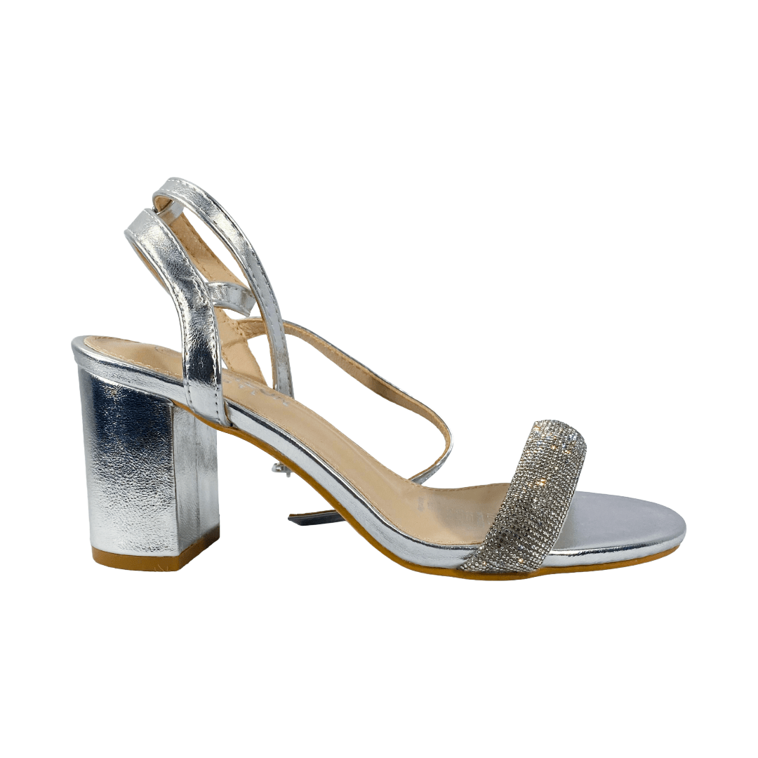 SANDALIAS DE FIESTA HUALUNAOTE PLATEADO MUJER | T2172 HUALUNAOTE 36 - CalzadosPaola